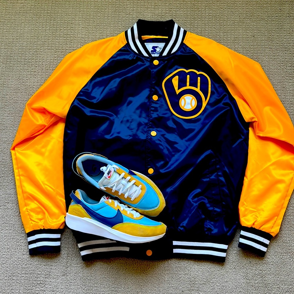 New Vintage Starter “Milwaukee Brewers” Satin Jacket. Size XL